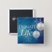 寄贈ライフ、臓器提供者、ラペルピン、 缶バッジ (正面&裏面)