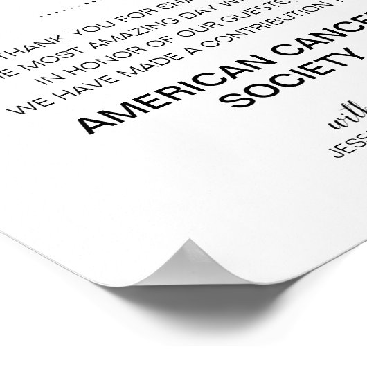 寄附エレガントの署名に代わって結婚いる ポスター (角)