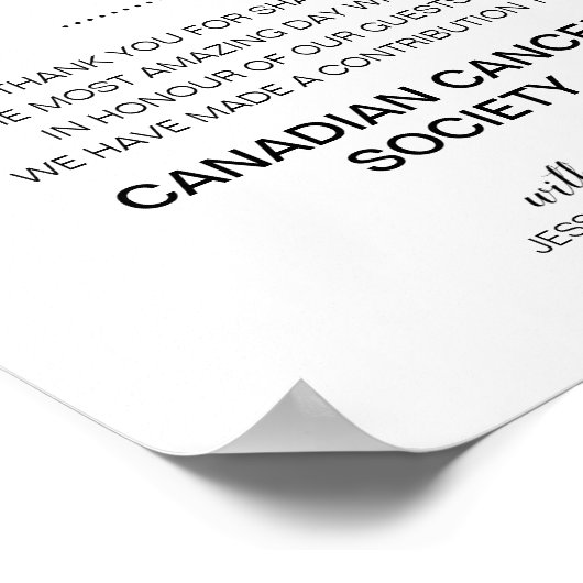 寄附エレガントの署名に代わって結婚いる ポスター (角)