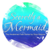 密かに人魚 – ステッカー – 青