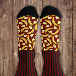 密かに赤ストライプのバナナと野生の ソックス
