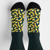 密かに野生ストライプのバナナと緑の上 ソックス (上部)