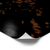 密な森の中を月明かり – 超現実的カラフル ポスター (コーナー)