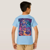 密な都市環境Tシャツの子供のアベンジャーズ Tシャツ (裏面フル)