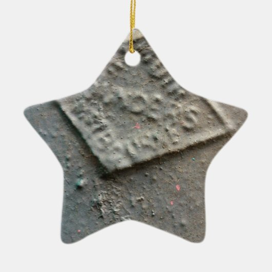 密封される -- 旧式な金属メーカーのシール セラミックオーナメント (正面)