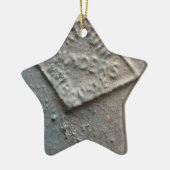 密封される -- 旧式な金属メーカーのシール セラミックオーナメント (左)