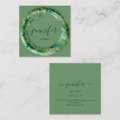 密封カモフラージュ抽象芸術ファッションウッドランド スクエア名刺 (正面/裏面)