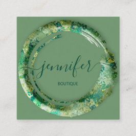 密封カモフラージュ抽象芸術ファッションウッドランド スクエア名刺