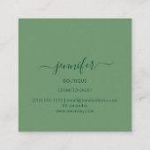 密封カモフラージュ抽象芸術ファッションウッドランド スクエア名刺 (裏面)