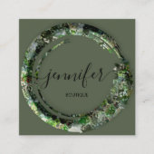 密封カモフラージュ軍隊ファッションウッドランド スクエア名刺 (正面)