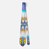 密封Xパターン抽象デザイン ネクタイ (正面)