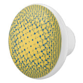 密度デザイン – 黄色と青 – 引き出しノブ セラミックノブ (右)