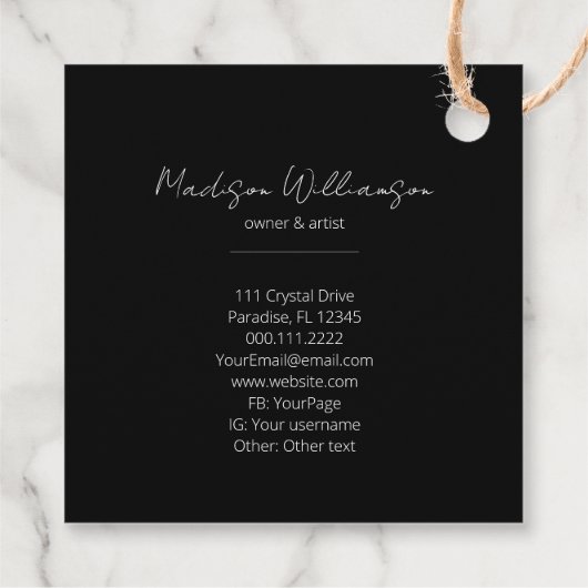 密教曼荼羅ホリスティック形而上学的ボホブライト フェイバータグ (裏面)