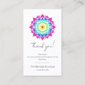 密教曼荼羅ホリスティック形而上学的 名刺 (正面)