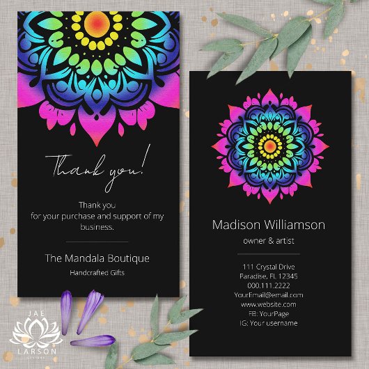 密教曼荼羅ホリスティック形而上学的 名刺