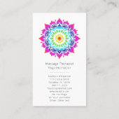 密教曼荼羅ホリスティック形而上的房法写真 名刺 (裏面)