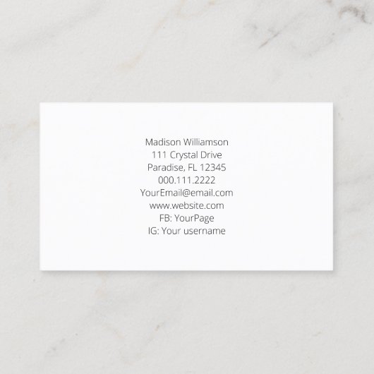 密教曼荼羅ホリスティック形而上的房法写真 名刺 (裏面)