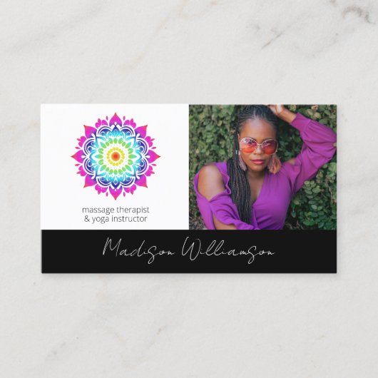 密教曼荼羅ホリスティック形而上的房法写真 名刺 (正面)