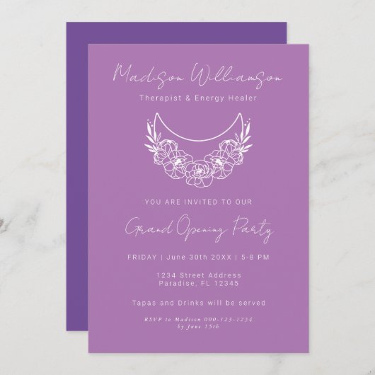 密教精神月モダンビジネスイベント 招待状 (正面/裏面)