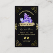 密結晶黒紫と金ゴールド 名刺 (正面)