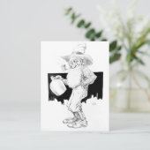 密造酒を手に持つ老農夫（白い稲妻） ポストカード (スタンド正面)