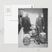 密造酒製造装置を押収する捜査官 1920年 ポストカード (正面/裏面)