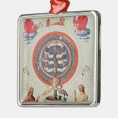 密閉哲学をの示しているイラストレーション メタルオーナメント (左)