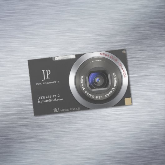 密集したデジタルカメラのカメラマン マグネット名刺 (インサイチュ)