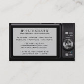 密集したデジタルカメラのプロフェッショナルのカメラマン 名刺 (裏面)