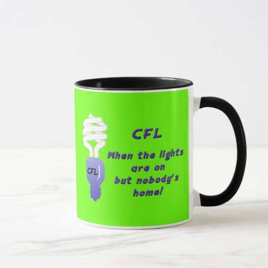 密集した蛍光灯の球根(CFL)のマグ マグカップ (右)