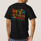 富が共同体を育てる Tシャツ (裏面)