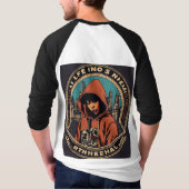 「富と嘲笑」 Tシャツデザイン Tシャツ (裏面)