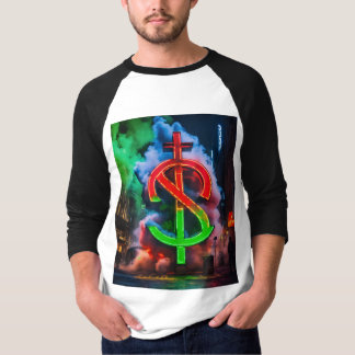 「富と嘲笑」 Tシャツデザイン Tシャツ
