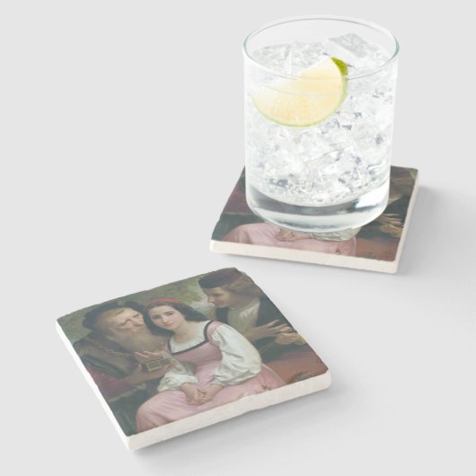富と愛の間(by Bouguerau) ストーンコースター (横)