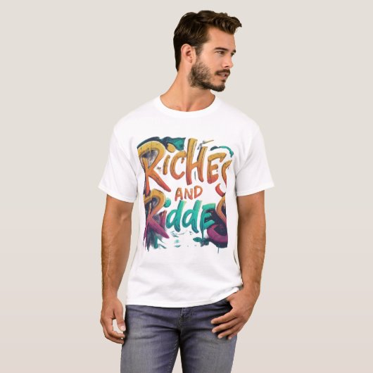 富と謎 Tシャツ (正面フル)