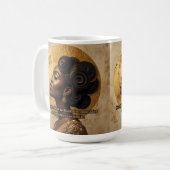 富と贅沢のマインドセット 励ましのプリント コーヒーマグカップ (正面左)