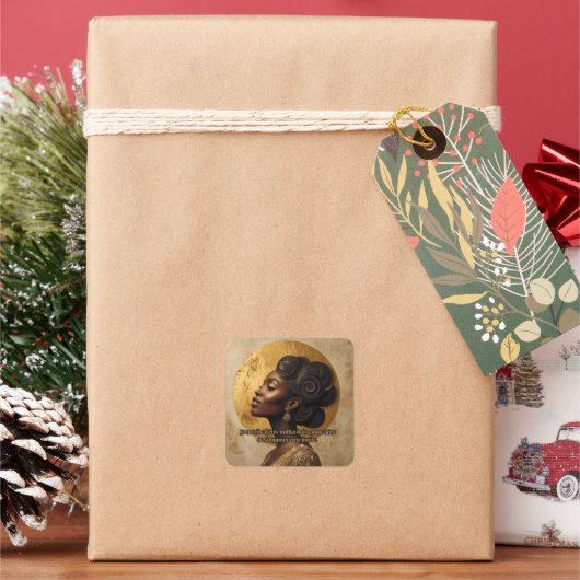 富と贅沢のマインドセット 励ましのプリント スクエアシール (クリスマス)