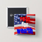 富と選挙に対する大統領の投票 缶バッジ (正面&裏面)