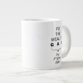 富のギャップを埋める ジャンボコーヒーマグカップ (正面右)