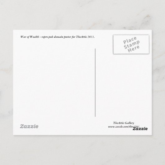 富の戦争 – はがき (裏面)