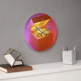 富の旅A ラージ壁時計