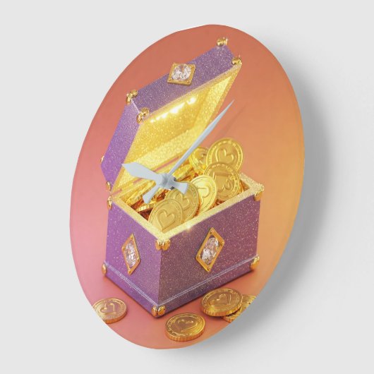 富の旅C ラージ壁時計 (傾斜)