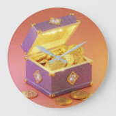 富の旅C ラージ壁時計 (正面)