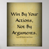 富の法則あなたの行動によって勝つベージュ ポスター (正面)