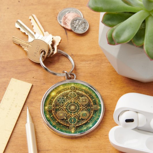 富の流れ記号 キーホルダー (デスク)