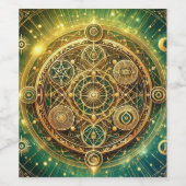 富の流れ記号 ワインラベル (シングルラベル)