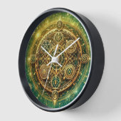 富の流れ記号 壁時計 (傾斜)