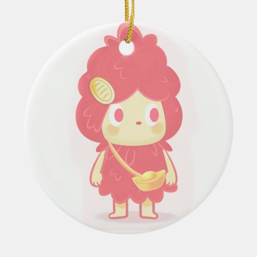 富の誘致 セラミックオーナメント (正面)