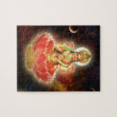 富のMaa Maha Lakshmi Devi Laxmiの女神 ジグソーパズル (横)