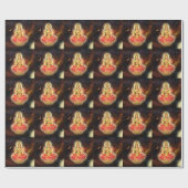 富のMaa Maha Lakshmi Devi Laxmiの女神 ラッピングペーパー (フラット)